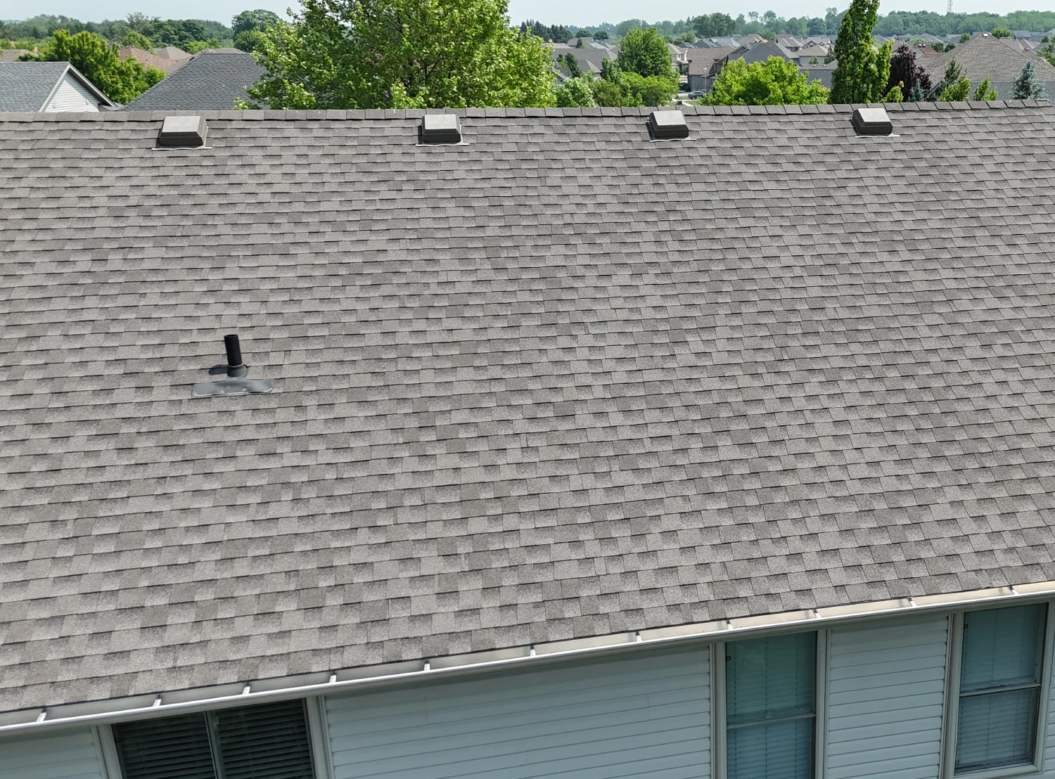 Drone inspection revealing hidden roof damage
